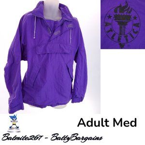 Vintage Atletica 1/4 Zip Unisex M Pullover Front Pocket Windbreaker Mens Womens